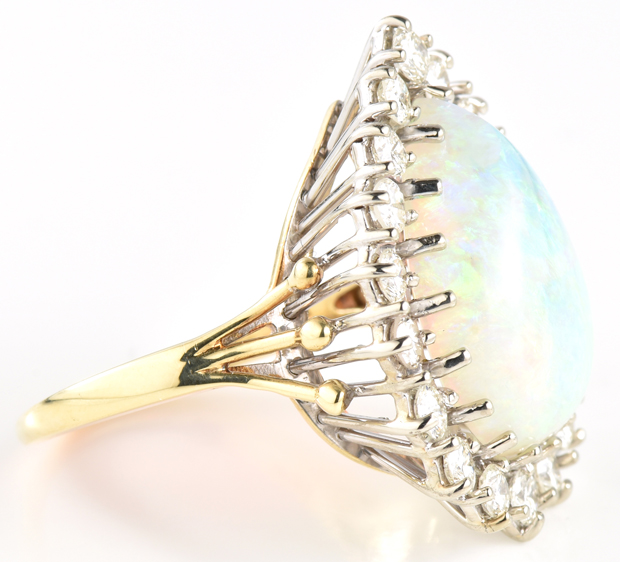 18K Yellow Gold Opal Ring