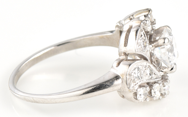 14K White Gold Diamond Ring