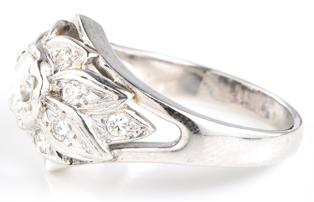 14K White Gold Diamond Ring