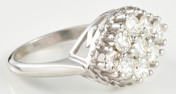 14K White Gold Diamond Ring