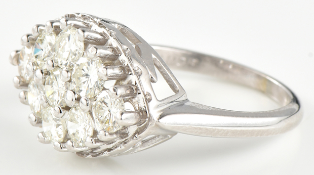 14K White Gold Diamond Ring