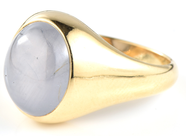 18K Yellow Gold Star Sapphire Ring