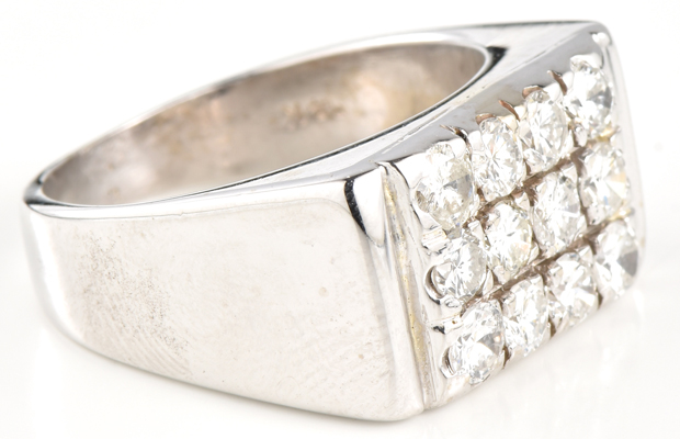 14K White Gold Diamond Ring 