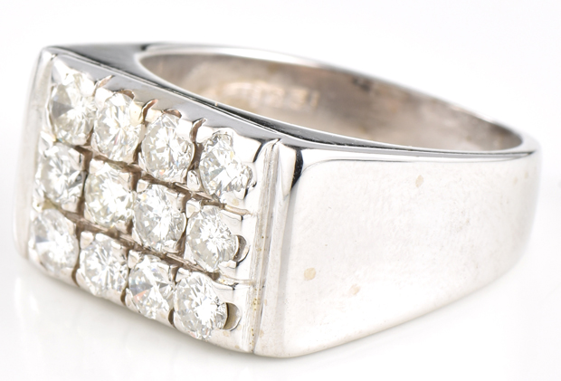 14K White Gold Diamond Ring 