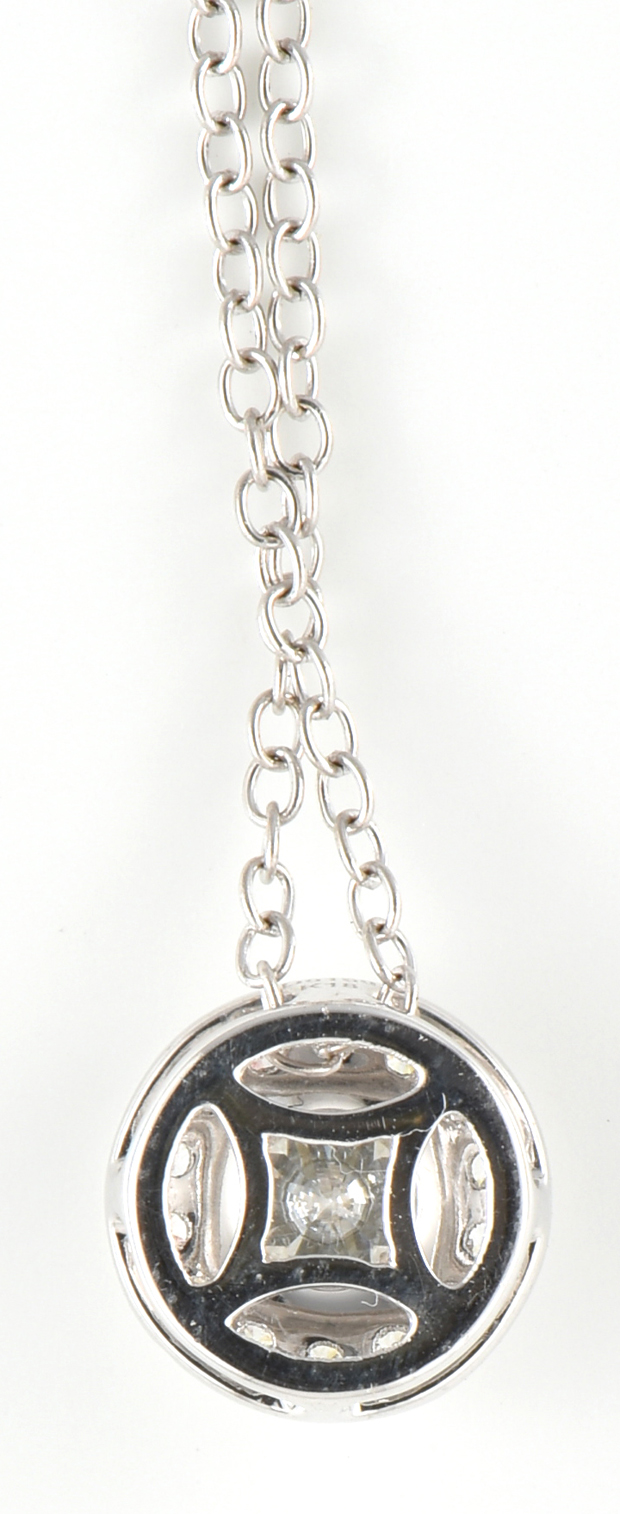 18K White Gold Diamond Pendant