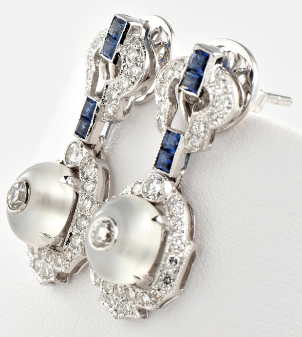 18K White Gold Diamond Earrings