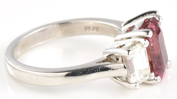 Platinum Pink Tourmaline Ring