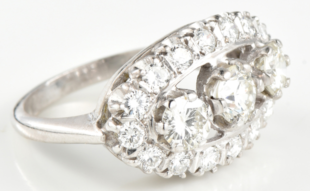 14K White Gold Diamond Ring