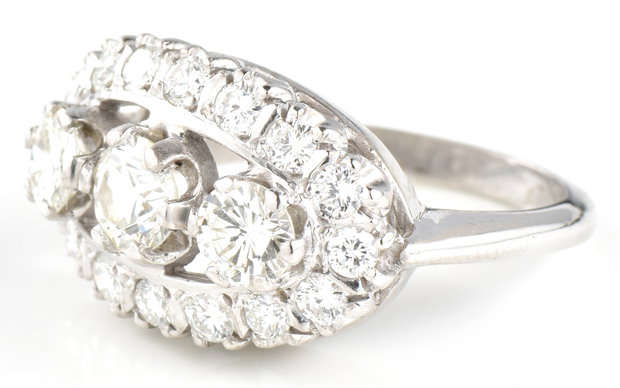14K White Gold Diamond Ring