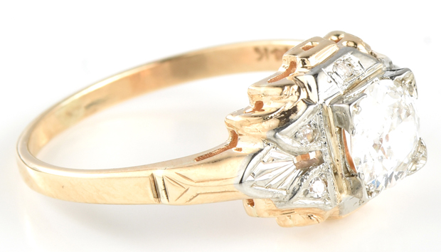 14K Yellow Gold Diamond Ring