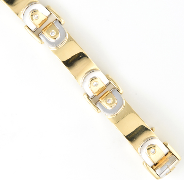 18K Two-Tone Gent’s Diamond Bracelet 