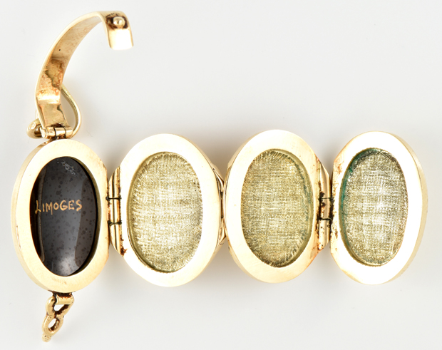 14K Yellow Gold Limoges Locket