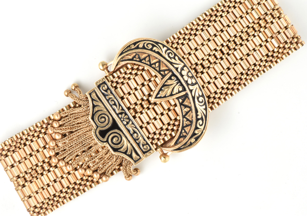 14K Yellow Gold Buckle Bracelet 