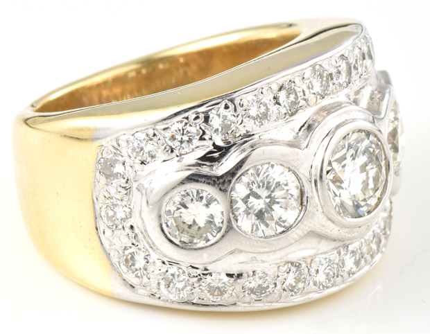18K Two-Tone Diamond Ring