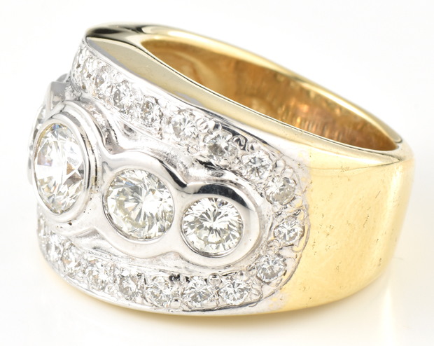 18K Two-Tone Diamond Ring