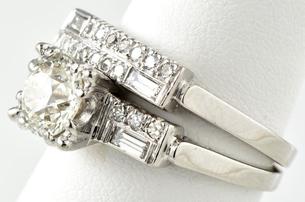 Platinum Diamond Ring Set