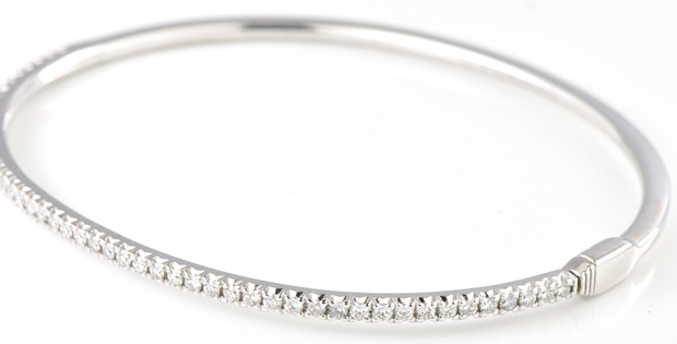 18K White Gold Tiffany and Co. Diamond Bangle 