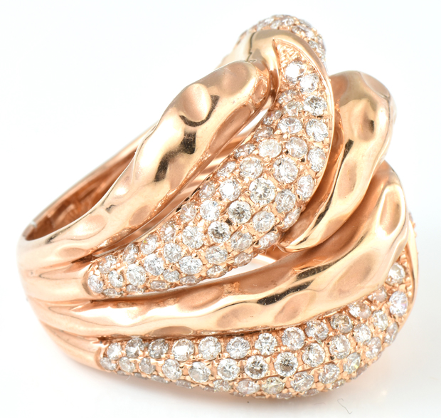 18K Rose Gold Diamond Ring