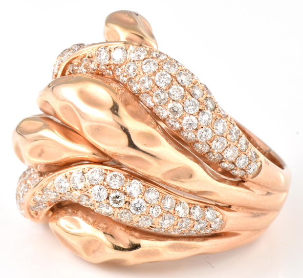 18K Rose Gold Diamond Ring
