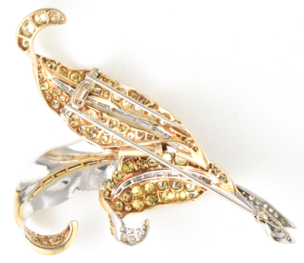 Platinum and 18K Diamond Pin
