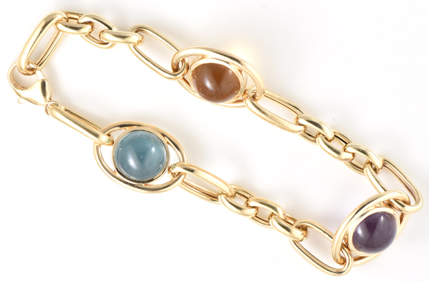 14K Yellow Gold Gemstone Bracelet