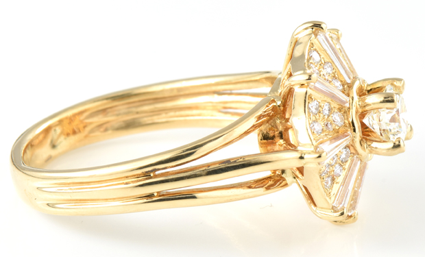 18K Yellow Gold Diamond Ring