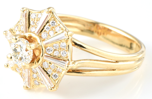 18K Yellow Gold Diamond Ring