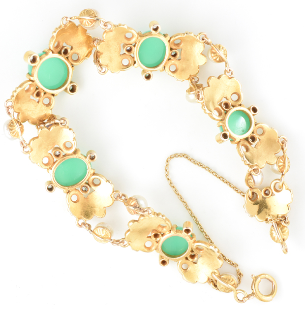 14K Yellow Gold Art Nouveau Bracelet