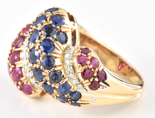 18K Yellow Gold Gemstone Ring