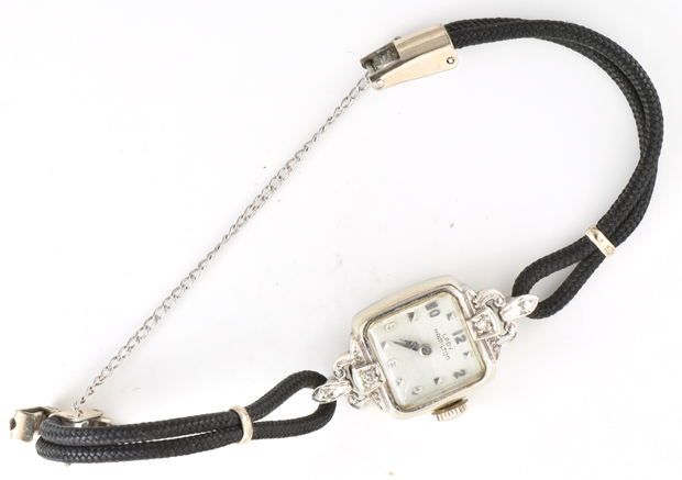 Six 14K White Gold Wrist Watches