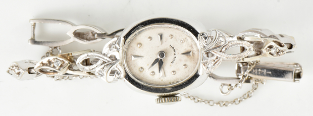 Six 14K White Gold Wrist Watches
