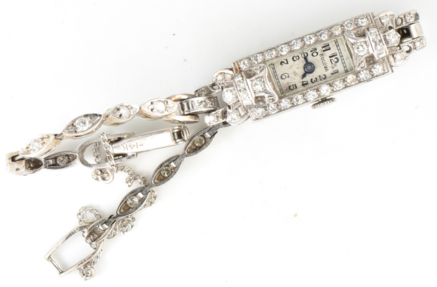 Six 14K White Gold Wrist Watches