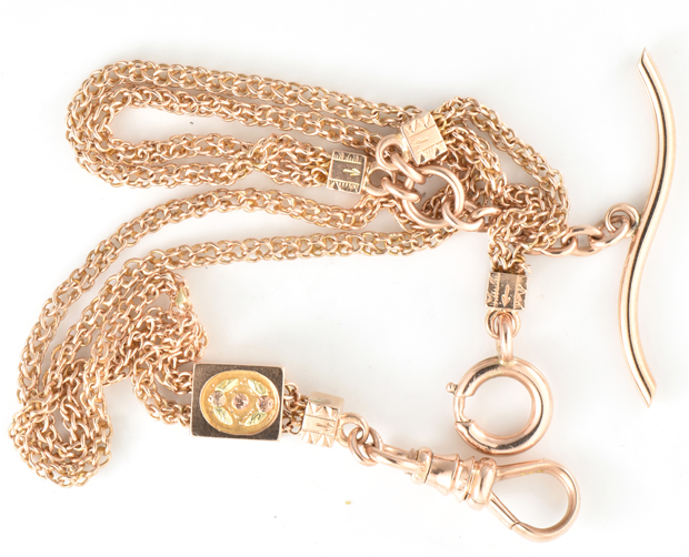 Two Beautiful 14K Yellow Gold Watch Chains