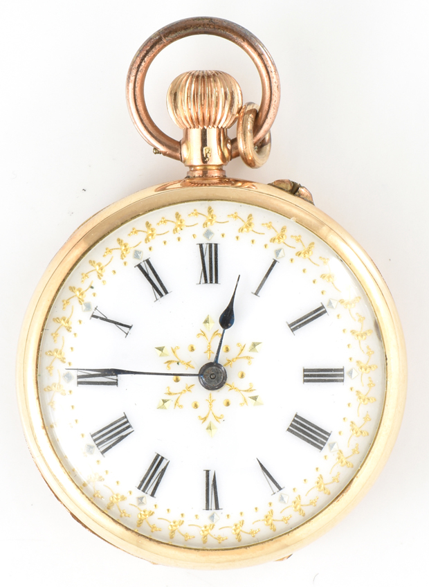 Five Ladies 14K Gold Pocket Watches