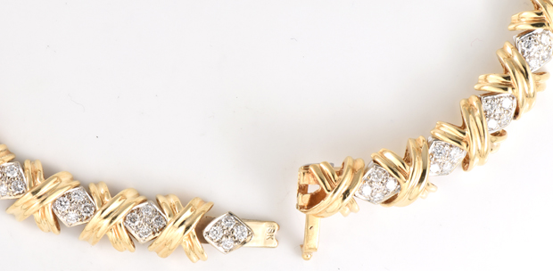 18K Two-Tone Diamond Necklace