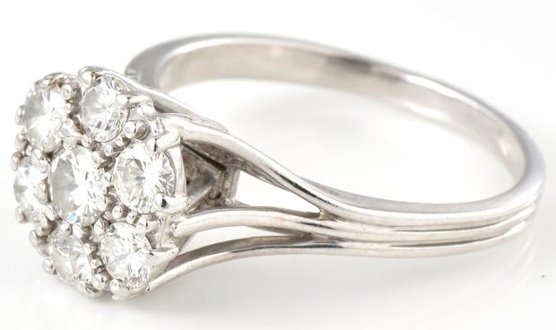 14K White Gold Diamond Ring