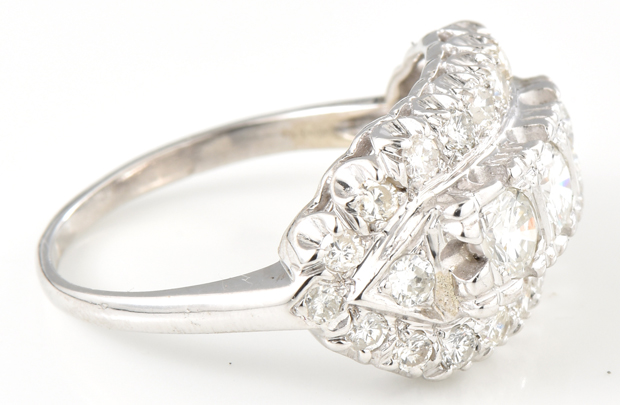 14K White Gold Diamond Ring