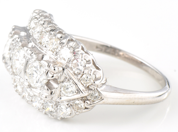 14K White Gold Diamond Ring