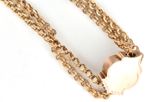 14K Yellow Gold Watch Chain