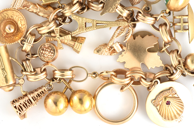 14K Yellow Gold Charm Bracelet