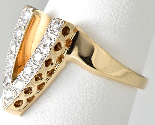 14K Yellow Gold Diamond Ring