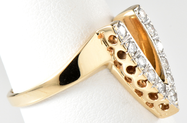 14K Yellow Gold Diamond Ring