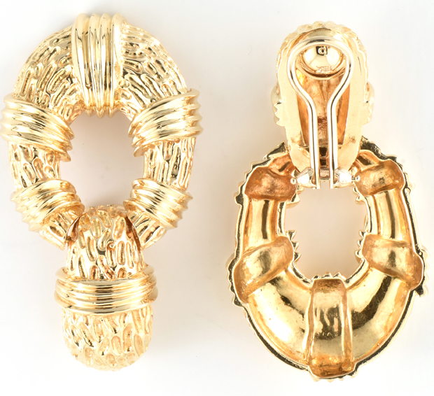 18K Yellow Gold Earrings 