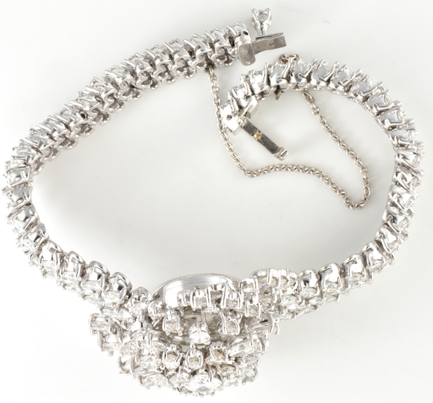 14K White Gold Diamond Bracelet/Watch