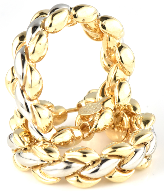 18K Two-Tone Chimento Earrings