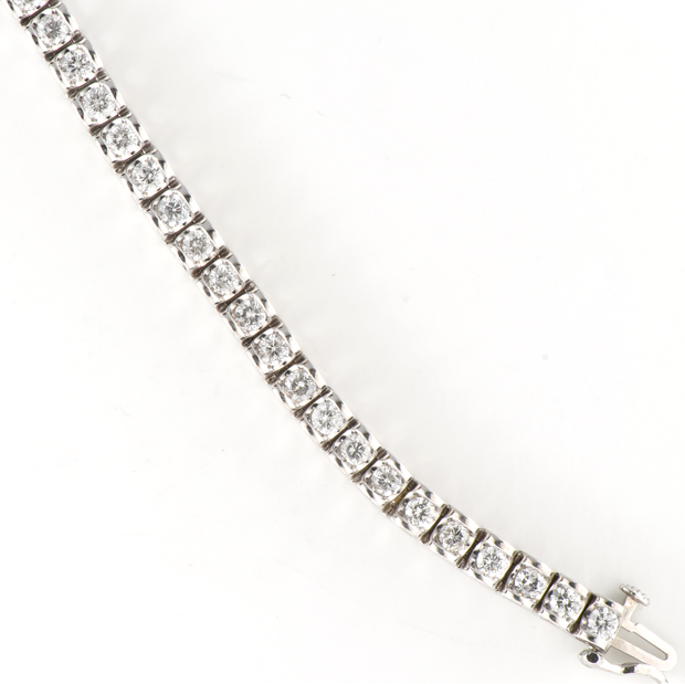 14K White Gold Diamond Bracelet