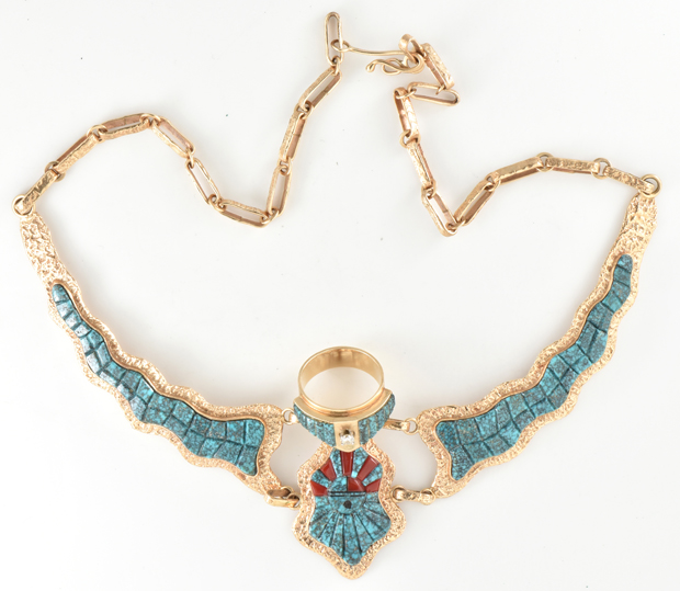 Native American Ring and Necklace Set 