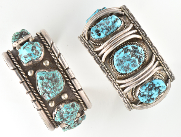 Sterling Silver Native American Cuff Bracelets 