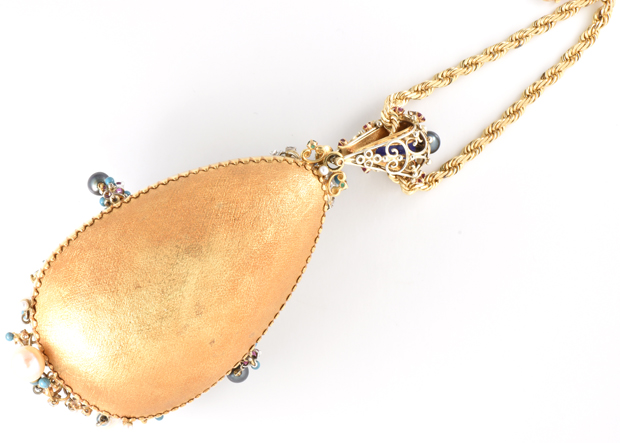 18K Fabregé-Style Egg Pendant