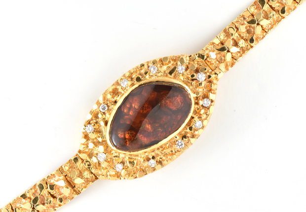 14K Yellow Gold Nugget Bracelet